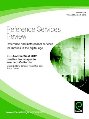 cover image of Reference Services Review, Volume 41, Issue 1